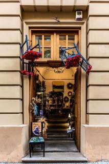 Details of the old town lanes, Krakow, Poland