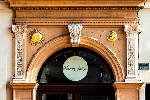 Details of the old town lanes, Krakow, Poland