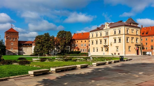 View of the courtyard, Wawel Castle, Wawel Castle, former center of Polish monarchy, founded around