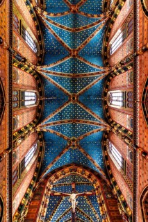 Vault over the nave, St. Mary's Church, 14th century, Krakow, Poland