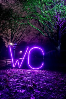 Park lights, events in winter, in the Grugapark in Essen, many different light installations,