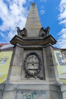 Carolina Obelisk oldest lay monument in the city, 1836, Cluj-Napoca, Transylvania, Romania
