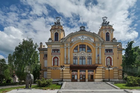 Romanian National Opera and National Theatre, built 1904-1906 in neo-baroque and Secession style,