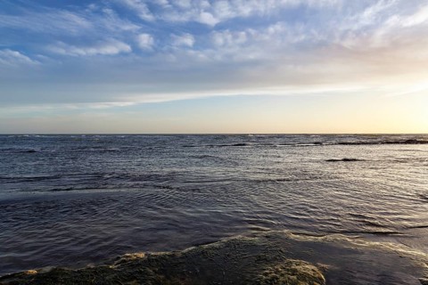 Lido Scala dei Turchi, coastline at sunset, Realmonte, Agrigento, Sicily, south coast,