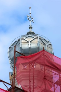 Visible dome of an equipped Reformed synagogue, Cluj-Napoca, Romania