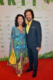 Jolanda Siemers and Rene Le Blanc at the 8th jungle party for the start of the RTL show Ich bin ein