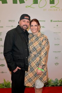 Felix von Jascheroff with woman Alexandra Sophie Winterberg at the 8th jungle party at the start of