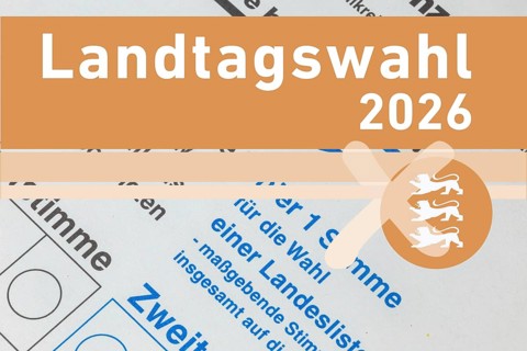 (Photo montage) Logo of the Baden-Württemberg state election on a ballot paper
