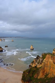 Rocky coast, Praia do Camilo, Lagos, Algarve, Portugal