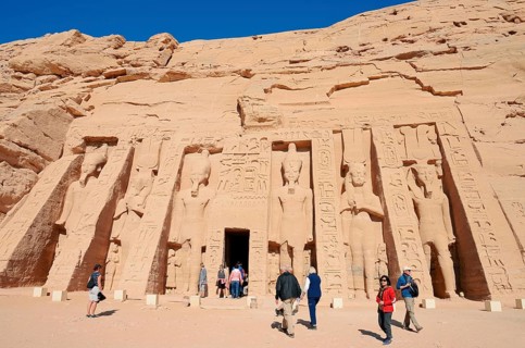 Hathor Temple or Temple of Nefertari, Abu Simbel Temple, UNESCO World Heritage Site, Nubia, Egypt