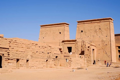 First Pylon, Temple of Isis, Temple of Philae, UNESCO World Heritage Site, Agilkia Island, Aswan,