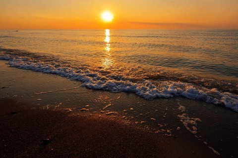 Sunrise on the Baltic Sea, Ostholstein, Germany