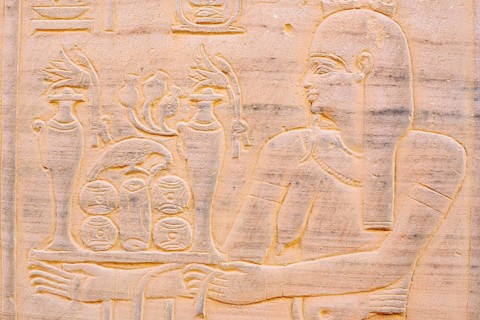 Relief at the double temple of Kom Ombo, Kom Ombo, Egypt