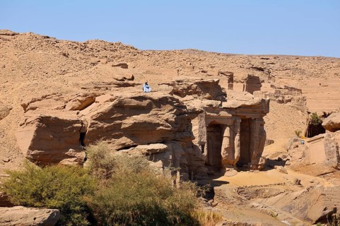 Ancient temple complex on the banks of the Nile, Egypt