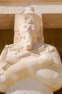 Osiris Pillar at Hatshepsut Temple, Hatshepsut Mortuary Temple, Deir el-Bahari, Thebes, Luxor,