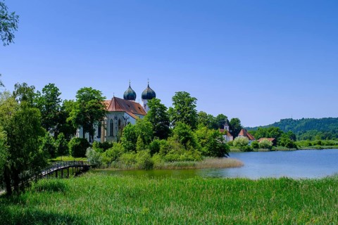 Kloster Seeon am Seeoner See, Seeon, Chiemgau, Upper Bavaria, Bavaria, Germany