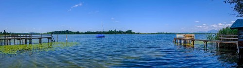 Steg am Chiemsee bei Prien, Chiemgau, Upper Bavaria, Bavaria, Upper Bavaria, Bavaria, Germany