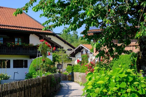 Bauernhöfe, Seebruck am Chiemsee, Chiemgau, Upper Bavaria, Bavaria, Germany