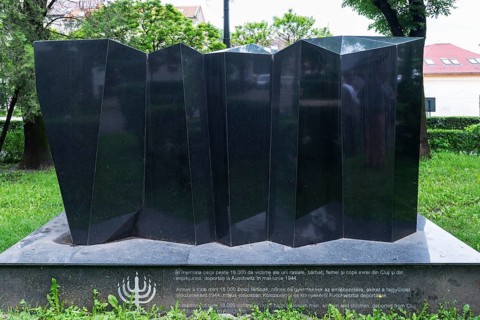 Memorial to 18, 000 Jews deported to Auschwitz, Cluj-Napoca, Transylvania, Romania