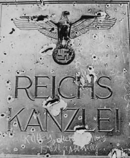 The Reich Chancellery at Wilhelmstraße 77, Berlin, Mitte, in April 1945 The Reich Chancellery was