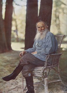 Leo Tolstoy (1828-1910), Russian writer in Yasnaya Polyana, 1908, historical, Russia. One of the