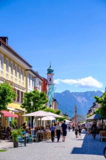 Obermarkt, Fußgängerzone, Marktstraße, Murnau, Upper Bavaria, Bavaria, Germany