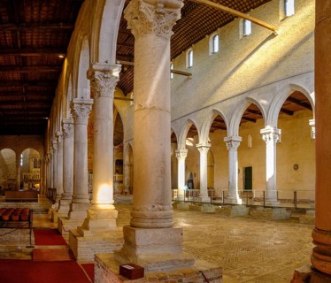 Nave with floor mosaic, Basilica of Santa Maria Assunta of Aquileia, St. Hermagor, Aquileia near