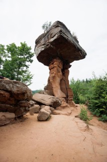 Sandstone rocks, Teufelstisch, near Hinterweidenthal, Dahner Felsenland, Palatinate Forest,