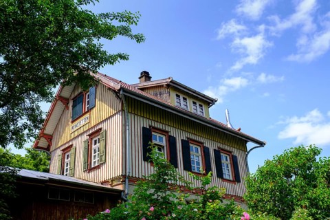 Railway Station, Öchsle Bahn, Reinstetten, Rottum Valley, Upper Swabia, Baden-Württemberg, Germany