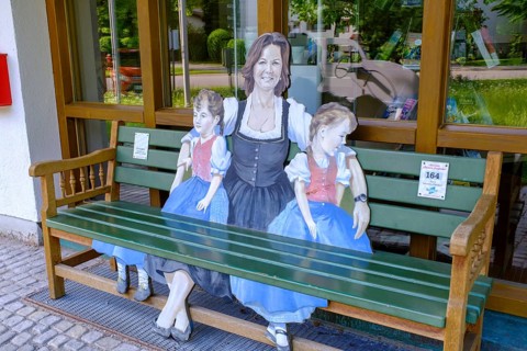 Rastbank, Bankerl, Bank, Aschau, Chiemgau, Upper Bavaria, Bavaria, Germany