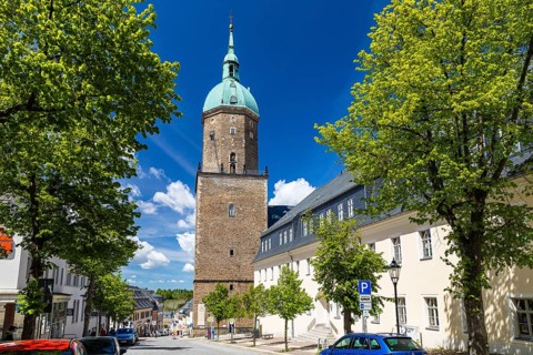 St. Anne's Church in Annaberg, Annaberg-Buchholz, Ore Mountains, Saxony, Germany