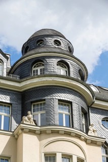 Stefan-Heym House in Hoffmannstraße, Art Nouveau villas and Wilhelminian era buildings on Kassberg,