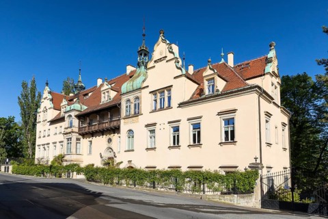 Cotta Castle in Grosscotta, Dohma, Saxon Switzerland, Saxony, Germany