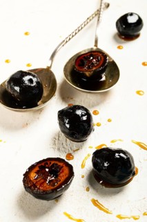 Walnut jam, on the table, top view, traditional Georgian cuisine, no people