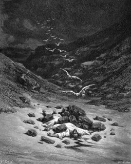 The stoning of Achan, Israelites stone Achan in the Achor valley, book of Joshua, chapter 7, verse
