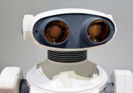 Omibot 2000, head of the Japanese toy robot from the 1980s, Germany