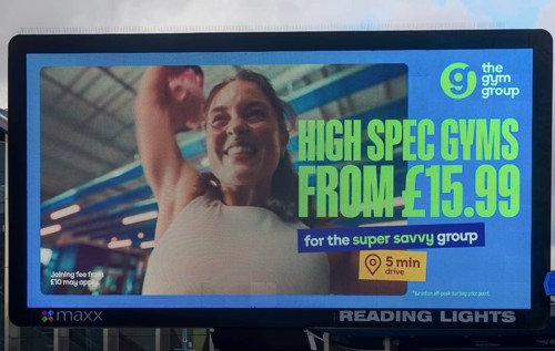 Maxx electronic billboard OOH advertising, Reading Lights, Reading, Berkshire, England, UK - the