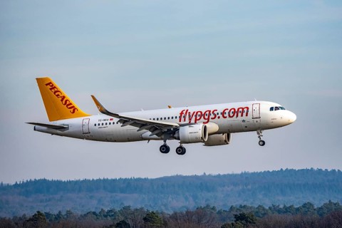 Pegasus, Flypgs.com, Airbus A320neo landing at Cologne/Bonn airport, CGN