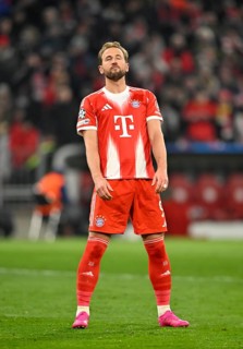 Harry Kane FC Bayern Munich FCB (09) disappointed after missing penalty, penalty kick, Football
