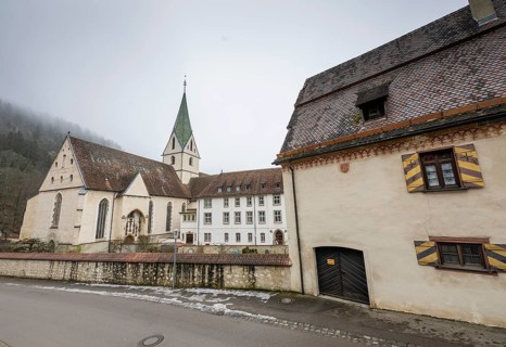 Blaubeuren Abbey, Benedictine monastery, church tower, religious building, Blaubeuren, Swabian