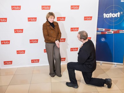 Corinna Harfouch and Mark Waschke at the preview of the crime thriller Tatort: Gefahrengebiet im
