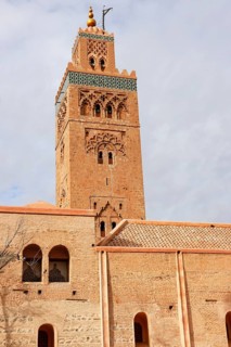Minaret of the Koutoubia Mosque, landmark of Marrakech, historic old town, Medina, UNESCO World