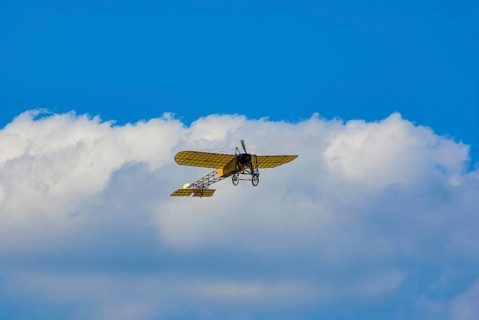 Flight demonstration of a replica Bleriot XI La Manche by Mikael Carlson as part of the 16th