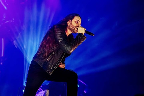 Mikael Sehlin, singer of Amaranthe, live on Arcane Dimensions Tour 2026 at Munich's Zenith on 17.01