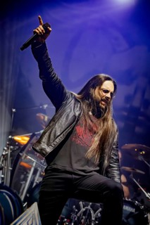 Mikael Sehlin, singer of Amaranthe, live on Arcane Dimensions Tour 2026 at Munich's Zenith on 17.01