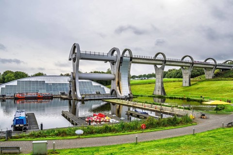 Falkirk Wheel, Forth and Clyde Canal, Falkirk, Scotland, UK