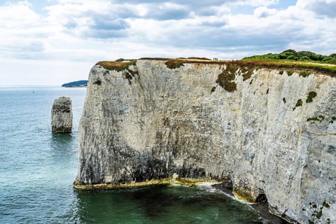 White Cliffs of Old Harry Rocks Jurassic Coast, Handfast Point, Dorset, UK