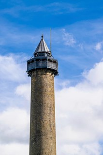 Waterloo Monument over Scottish fields and farms, Jedburgh, Scotland, UK