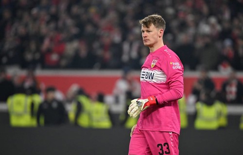 Goalkeeper Alexander Nübel VfB Stuttgart (33) MHPArena, MHP Arena Stuttgart, Baden-Württemberg,