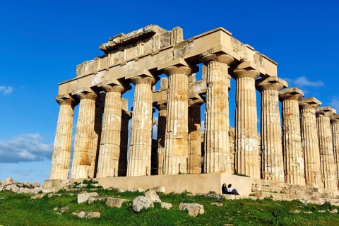 Temple E, Temple of Hera in the ancient Greek city of Selinunte, acropolis, Doric style,